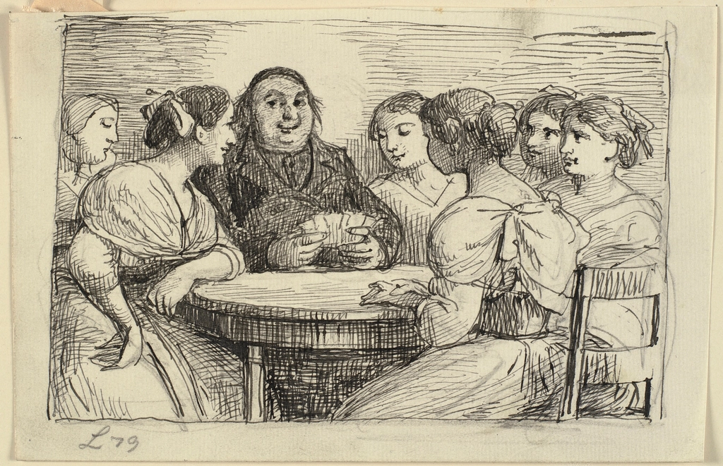 Hands holding playing cards during close-up magic